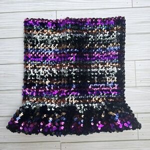 Sequin Vintage Nordstrom Creations Purple Mermaid Halter Top